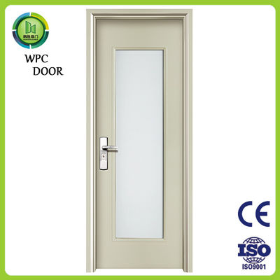 قیمت خوب ورودی WPC درب شیشه ای ضد آب چوب جامد 45mm ضخامت آشپزخانه استفاده آنلاین