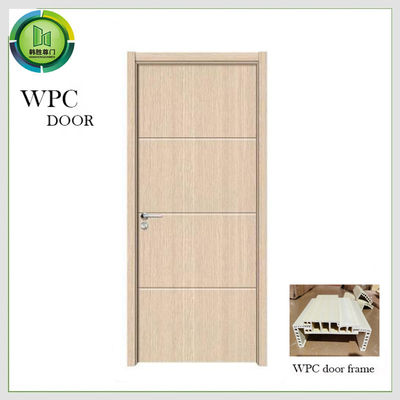قیمت خوب ضدآفرین WPC درب چوبی پوست PVC پایان آتش بازدارنده استفاده از اتاق خواب آنلاین