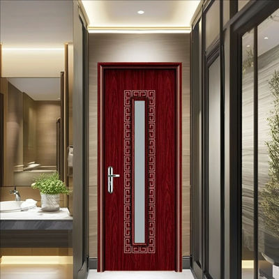 قیمت خوب درب شیشه ای WPC ضد فرمیتی با مقاومت عالی در برابر رطوبت و ضد صدا برای کاربردهای داخلی آنلاین