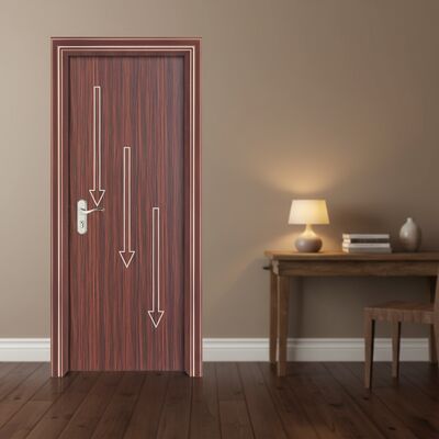 درب های حفره ای WPC سازگار با محیط زیست با ویژگی های ضد موریانه و ضد قالب برای پروژه های ساختمانی پایدار