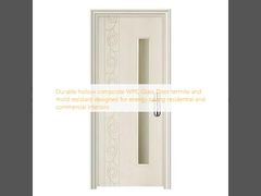 Durable hollow composite WPC Glass Door termite and mold resistant designed for energy saving residential and commercial interiors